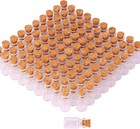 100pcs 1ml Small Mini Glass Bottles Jars With Cork Stoppers Tiny Vials For Diy