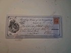 Sling s      1869 Banking House Of A  Kingsbury Cassopolias  Michigan Bank Check