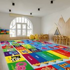 Kids Rug For Playroom  Abc Play Mat Educational Rugs  Soft Non-slip Abc Play    