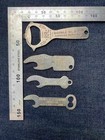 Lot Of 4 Rrl Set Steel Bottle Openers Vintage Bar Tool Keychain Kit