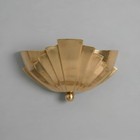 Art Deco  Sunburst Shell Wall Lamp  Mid Century Modern Lighting Brass Sconce