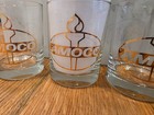 Vtg Amoco Oil Gas Company Advertising Whiskey Rocks Glasses  4  Lot Set Barware