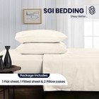 Sgi Bedding 100  Egyptian Cotton Sheets Queen Size - Butter Sgi-600tc-ss-n-09