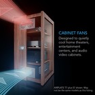 Airplate T7  Cooling Fan System 12  Thermostat Control  Home Theater Av Cabinets