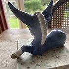 Szeiler Studio Pottery Hand Painted Blue Donkey 5 5x7 5in 