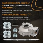 Rear Differential Axle Shaft Wheel Hub Set For 88-00 Honda Trx300fw Fourtrax 300