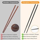 5 Pairs Chopsticks Reusable Dishwasher-safe Anti-skid Cherry Blossom Chopsticks