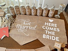 Rustic Wedding Decorations  used - 18 Piece Lot- Burlap hand Made antique