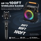 Jyx Karaoke Machine With 2 Microphone Portable Party Speaker Bluetooth Subwoofer