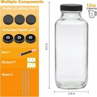 12oz Glass Bottles With Lids juice Bottles Gifts For Women glass Bottles With Li