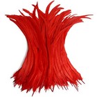  50pcs Rooster Coque Tail Feathers Bulk Natural 30-35cm For 12-14inch Red