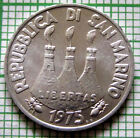 San Marino 1975 1 Lira  Spiders In Web Aluminum Unc Yes We Combine Postage
