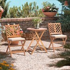 Werph 3-piece Acacia Wood Patio Set  Foldable Bistro Table And Chairs Set Of 2