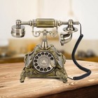 Old Fashioned Rotary Dial Phone Vintage Handset Telephone Desk Antique Decor