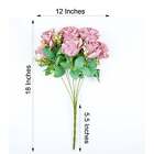Dusty Rose 2 Bushes 18  Artificial Faux Silk Rose Flowers Bouquet Wedding Party
