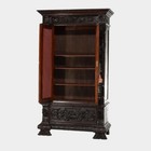 Antique Italian Baroque Heavily Figural Carved Walnut Armoire C1890