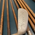 A g  Spalding Bros Forged Model M-4 Mashie Iron Hickory Shaft Deep Grooves L  k 