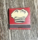 Vintage Feature Matchbook Manero   s Steak House Restaurant Old Full Antique Ct