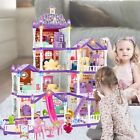  new  Barbie Dreamhouse  4-story 11 Rooms Doll House With 4 Dolls Toy Figures