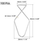 100pcs Ceiling Hooks Stainless Steel Hangers 2 5 X 1 1 X 0 6 Inch Silver Finish