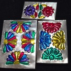 Vntg Saltex Mexican Folk Art Punched Tin Nesting Boxes Set 3 Boho Gift Her   