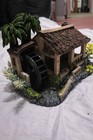 Water Wheel  Cottage House Shape  Nature Theme Fish Tank Decoration  Air Bubbler
