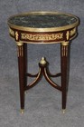 19th C French Louis Xvi Style Ormolu Mounted Marble Top End Table