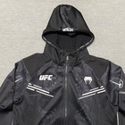 Ufc Venum Hoodie Mens Large Black Adrenaline Jacket Fight Night Walkout Full Zip