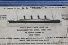 White Star Line Rms Titanic Real Photo In Memorial Postcard C-1912 A f