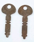 Lot 10 Mixed Vintage Flat Steel Metal Keys Different Makers Magnetic
