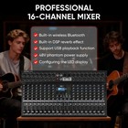Sikuing 16 Channel Mixer  Professional Audio Mixing Console Studio Dj Board   