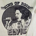 Vtg 70 s Elvis King Of Rock T-shirt Womens Jr  Size M  34-36  Tan Sportique Tag