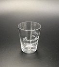 Security Distilling Pre-pro Whiskey Shot Glass   Vtg Acid Etched Bar Advertising