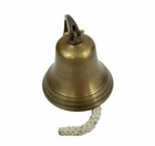 Aluminum Antique Brass Finish Ship s Bell 7  Nautical Hanging Wall Decor New