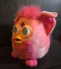 Vintage Large Furby Buddies Pink Flamingo Bean Bag Plush 1999 Vintage Rare 13x16