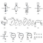 94pcs Mixed-pack Piercing Kits For All Body Piercings Stainless Steel 14g 16g 20