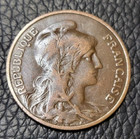 1917 France 5 Centimes Coin