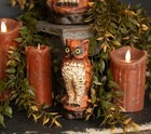 Ragon House Halloween Harvest Vintage Style Orange Owl Figurine 6  New