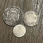 Philippines Spanish 50 Centimos 1868 Queen Isabella Ii Silver Coin