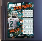 Miami Dolphins 2026-27 Magnetic Schedule  5x7  High Definition