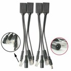 1pair Power Over Ethernet Passive Poe Rj45 Injector Splitter Adapter Cable Kit