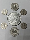 Lot Of 7 Us Silver Coins -  Full List In Description 