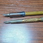 Vintage Wood And Brass Dip Pens Set Collectible Calligraphy Pens 7 5  And 6 25 