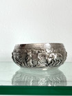 Antique Thai Burmese Silver Repose Hand Made Bowl