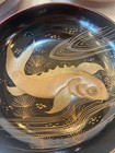 Antique Japanese Lacquer Plates Set Of 5 Carp Goldfish Boys Day Display