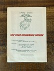 Vintage Us Marine Corps National Service Life Insurance Fold Out Brochure Usmc