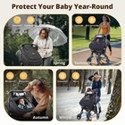 Bioby Waterproof Baby Car Seat Cover  Infant Cover For Boy Black 