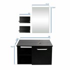 28  Modern Wall Mounted Bathroom Vanity Set With Ceramic Sink  Faucet  Mirror