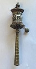 Antique Tibetan Buddhist Handheld Prayer Wheel Brass Copper W scroll