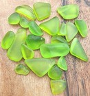22 Pieces Genuine Surf-tumbled Jq Lime Green Seaglass        Bonus Pieces 